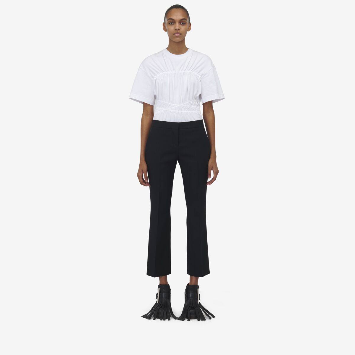ALEXANDER MCQUEEN - Cropped Tailored Trousers - Item 803107QJADK1000